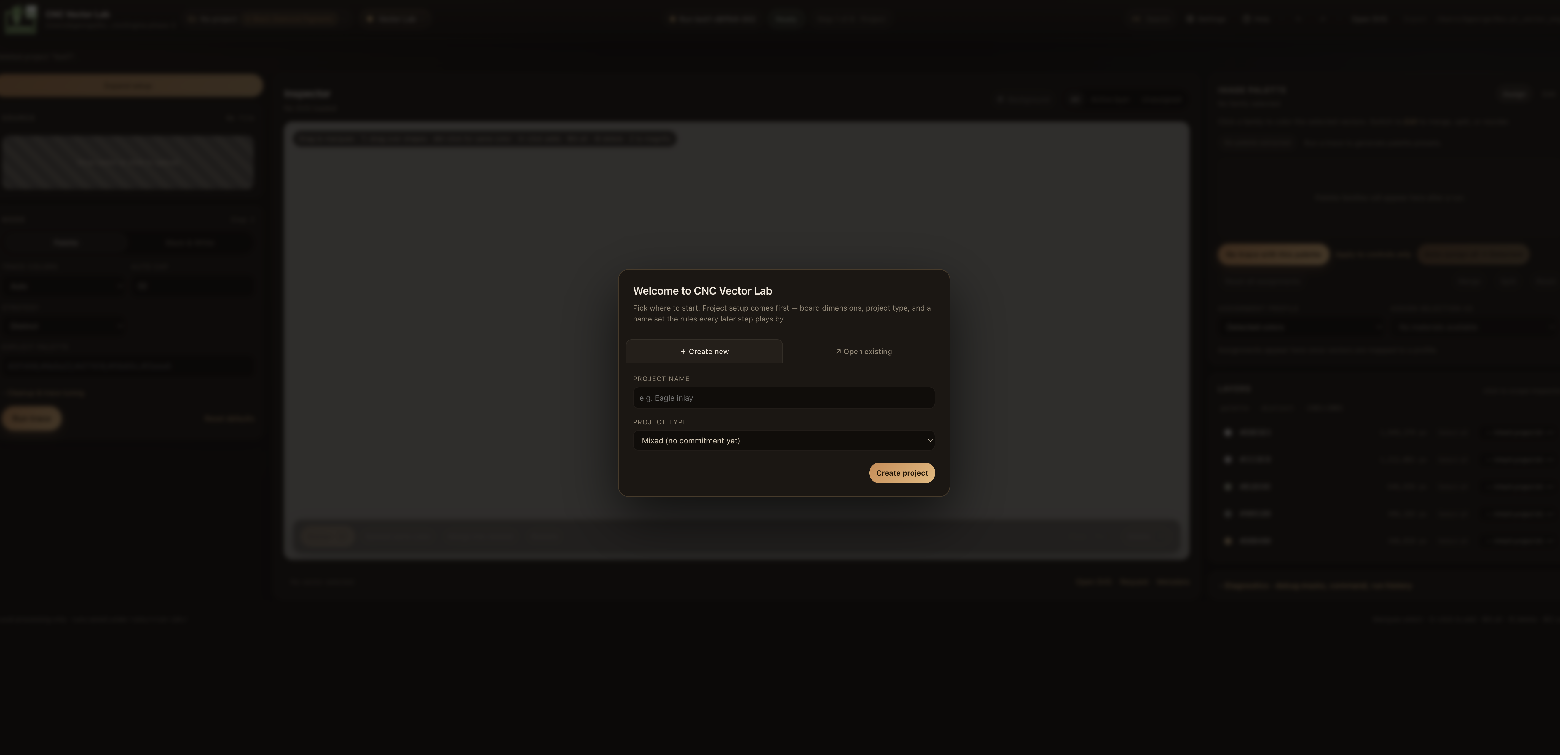 Welcome modal