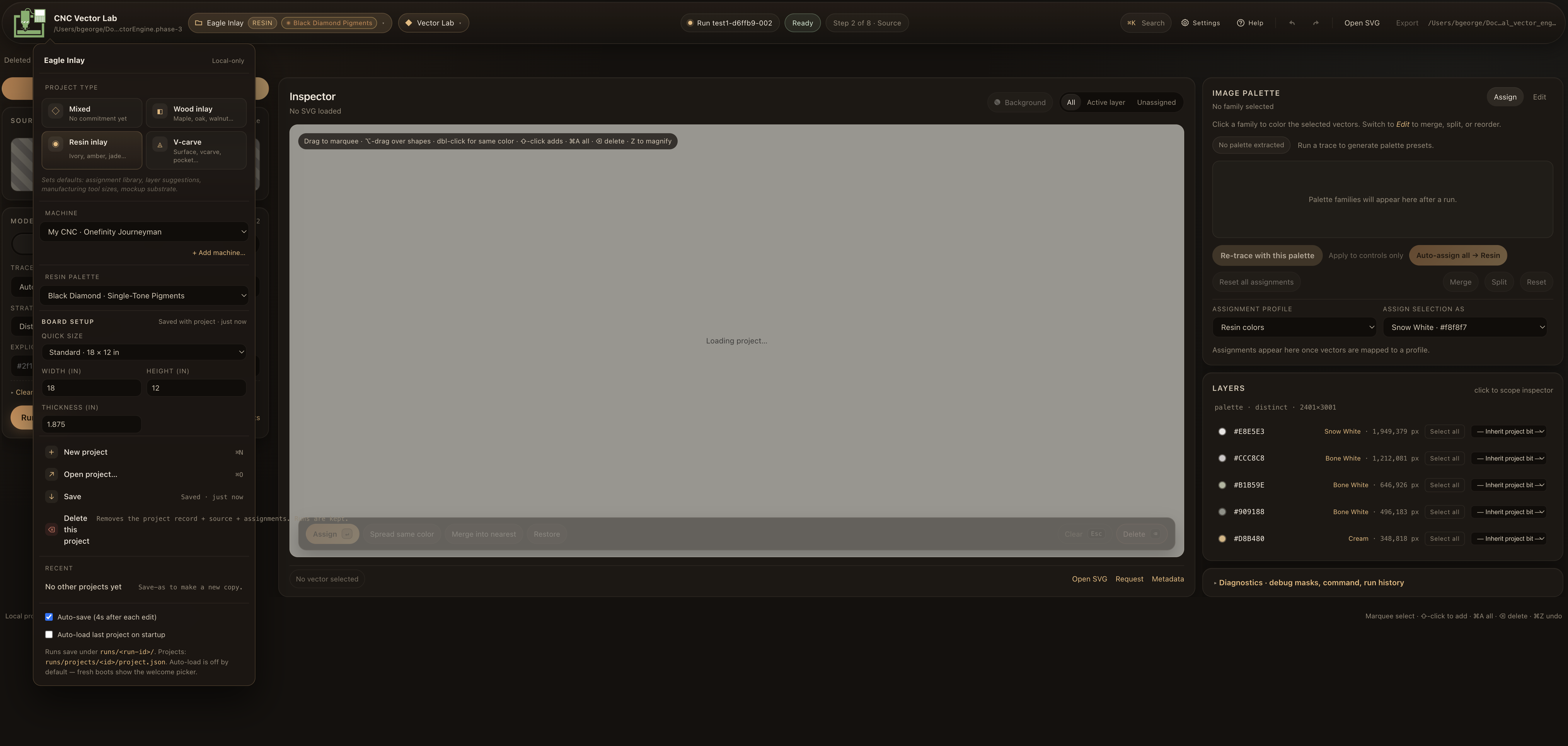 Project popover